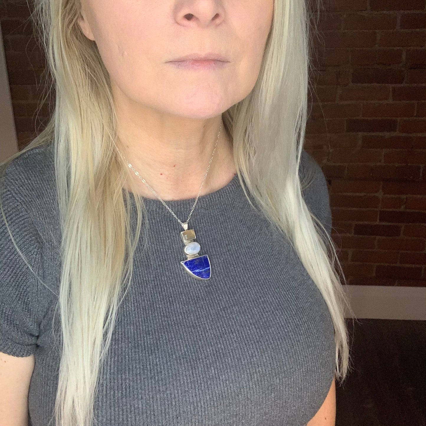 Celestial Harmony Necklace – Frost and Moonlight Collection