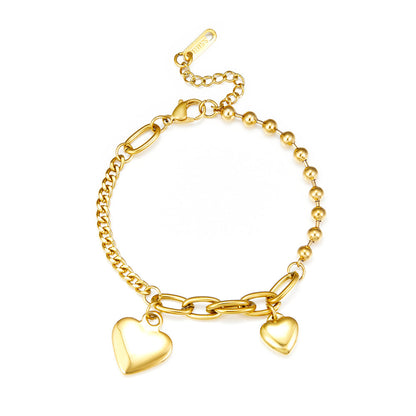 Dainty Heart Link Bracelet
