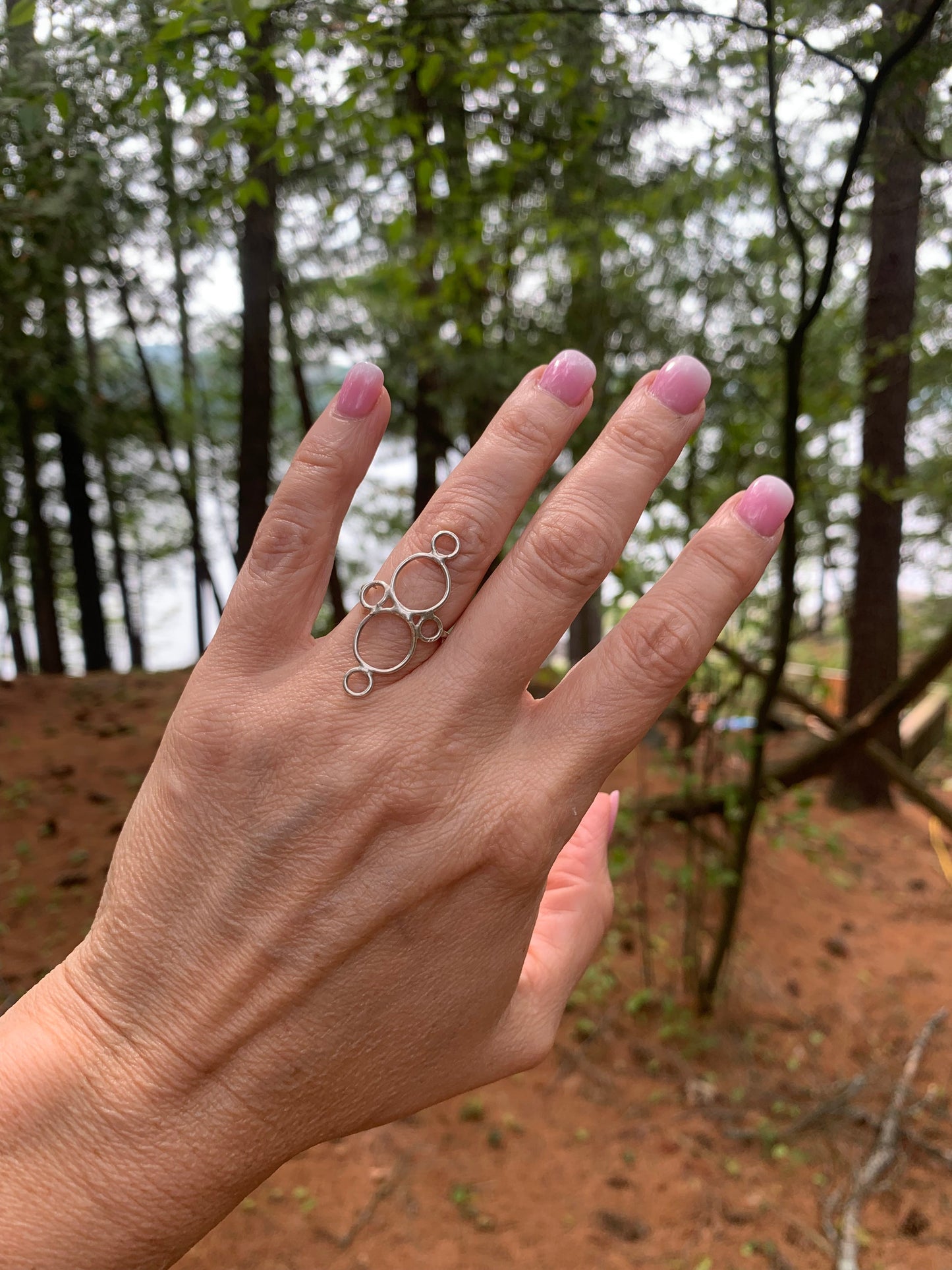 Open Circle Ring | Sterling Silver or 18K Gold | Circa | Handcrafted Geometric Statement Ring