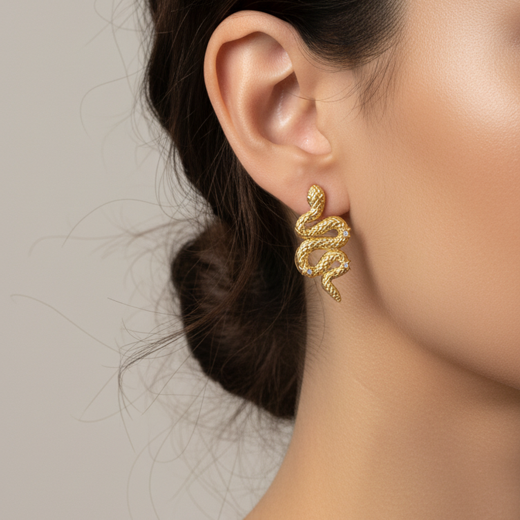 Serpent Diamond Studs