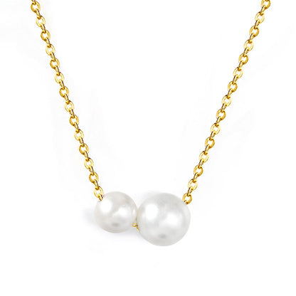 Duo Pearl Drop Necklace