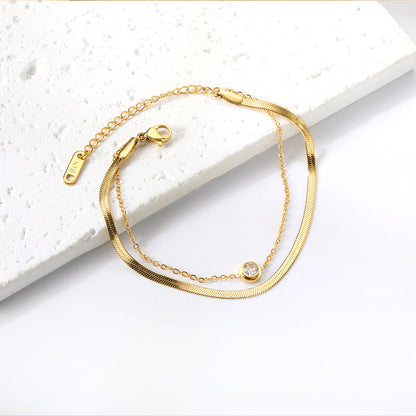 Radiant Diamond Duo Bracelet