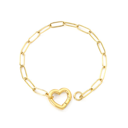 Peach Heart Clasp Bracelet