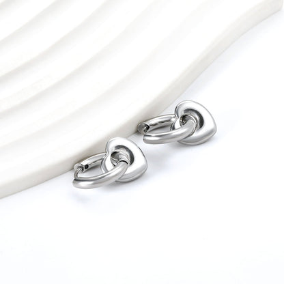 Heartfelt Circle Charm Earrings
