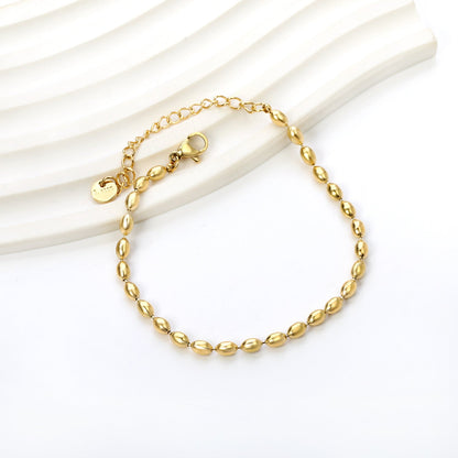Wheat Bead Charm Bracelet