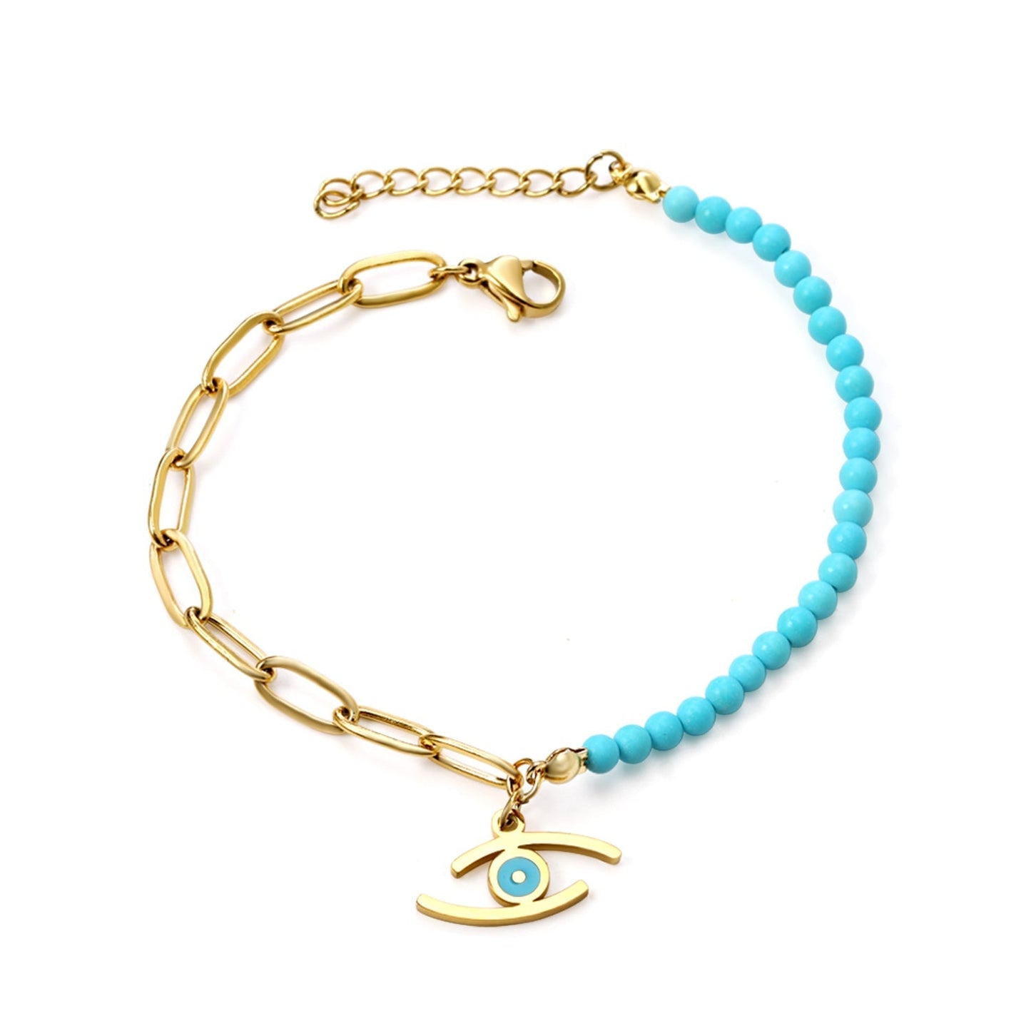 Azure Eye Beaded Bracelet