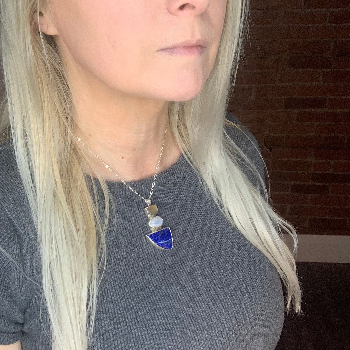 Celestial Harmony Necklace – Frost and Moonlight Collection