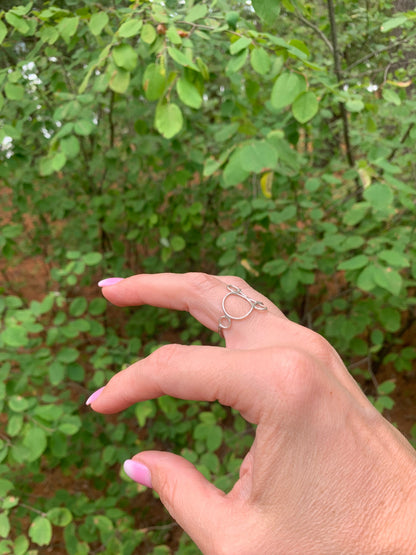 Orbit Ring – Sterling Silver or 18K Yellow Gold