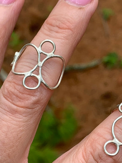 Orbit Ring – Sterling Silver or 18K Yellow Gold