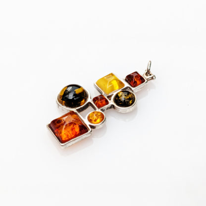 Amber Constellation Pendant | Sterling Silver Baltic Amber | Tears of the Sun