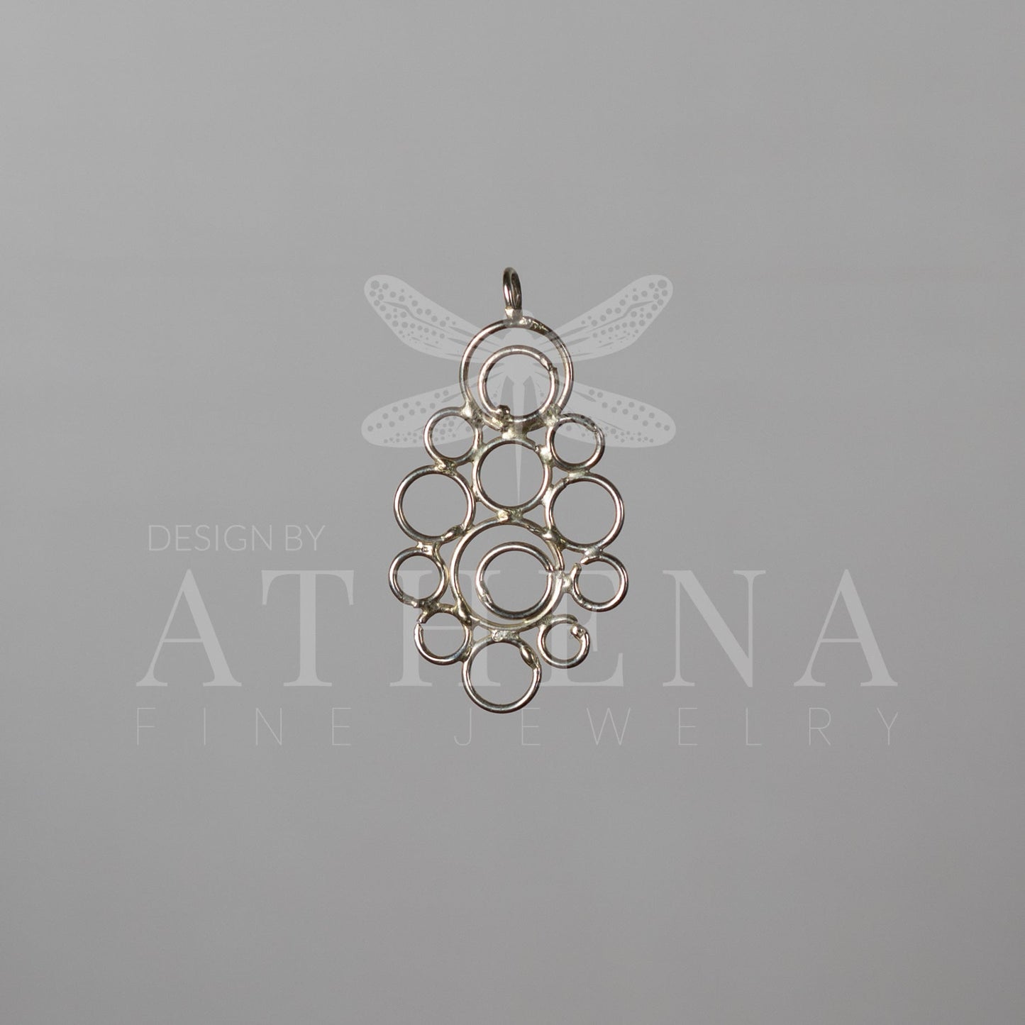 Handmade Sterling Silver Circles Pendant – One of a Kind, Organic Design