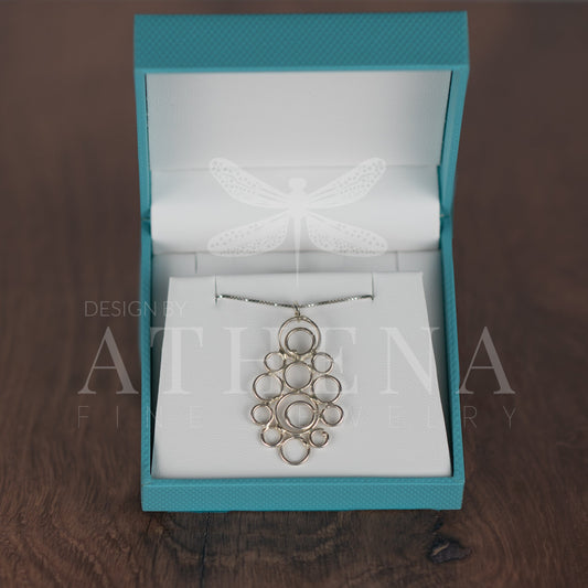 Handmade Sterling Silver Circles Pendant – One of a Kind, Organic Design