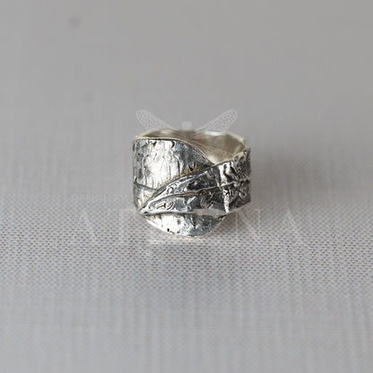 Croton Leaf Wrap Ring – Sterling Silver or 18K Gold (Made to Order) - The Captiva Collection