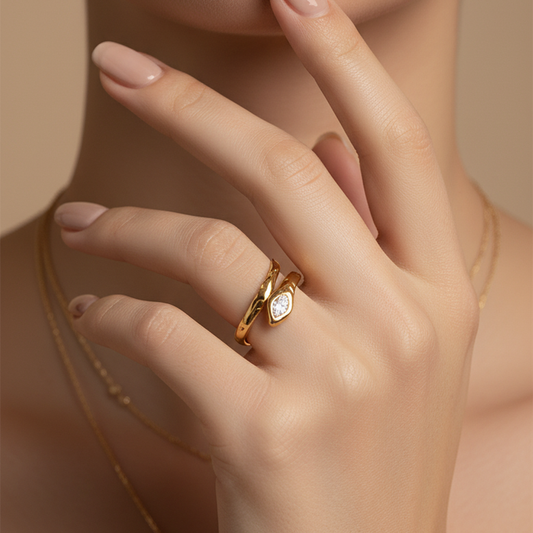 Serpent Diamond Ring