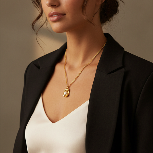Sculptural Pearl Pendant