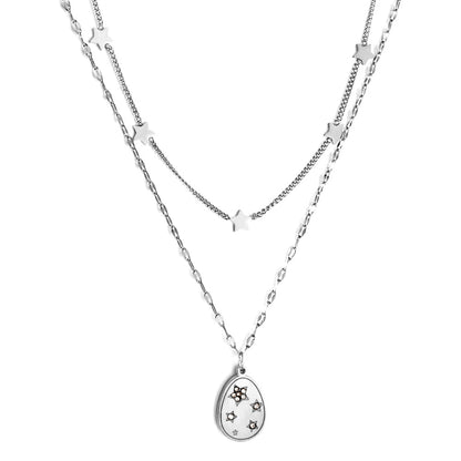Celestial Crystal Oval Pendant