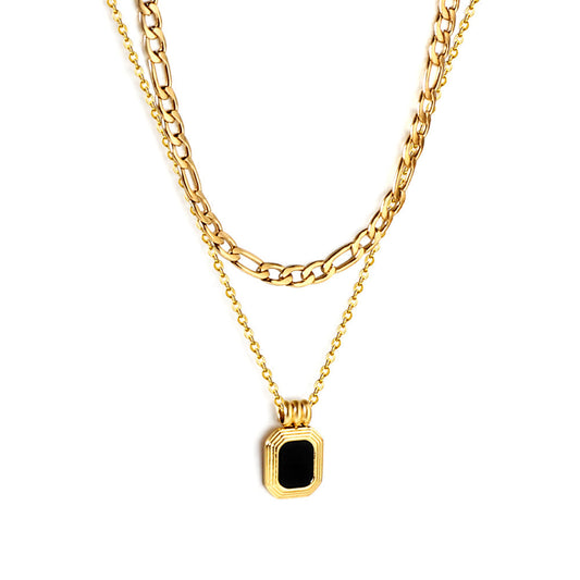 Emerald Bar Double Chain