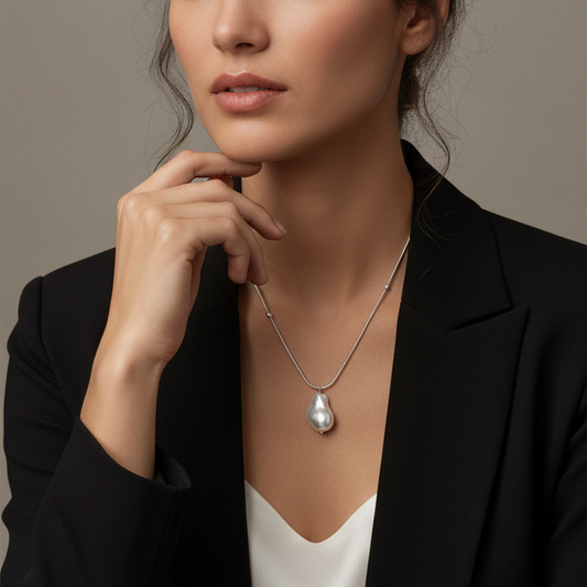 Sculptural Pearl Drop