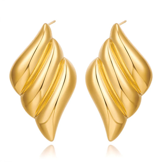 Triple Wing Gold Studs