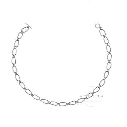Radiant Linkage Necklace in Sterling Silver