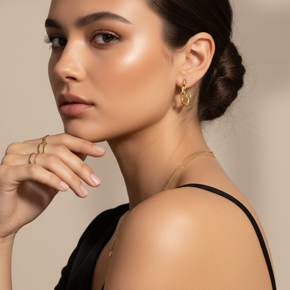 Chain Link Half Hoops