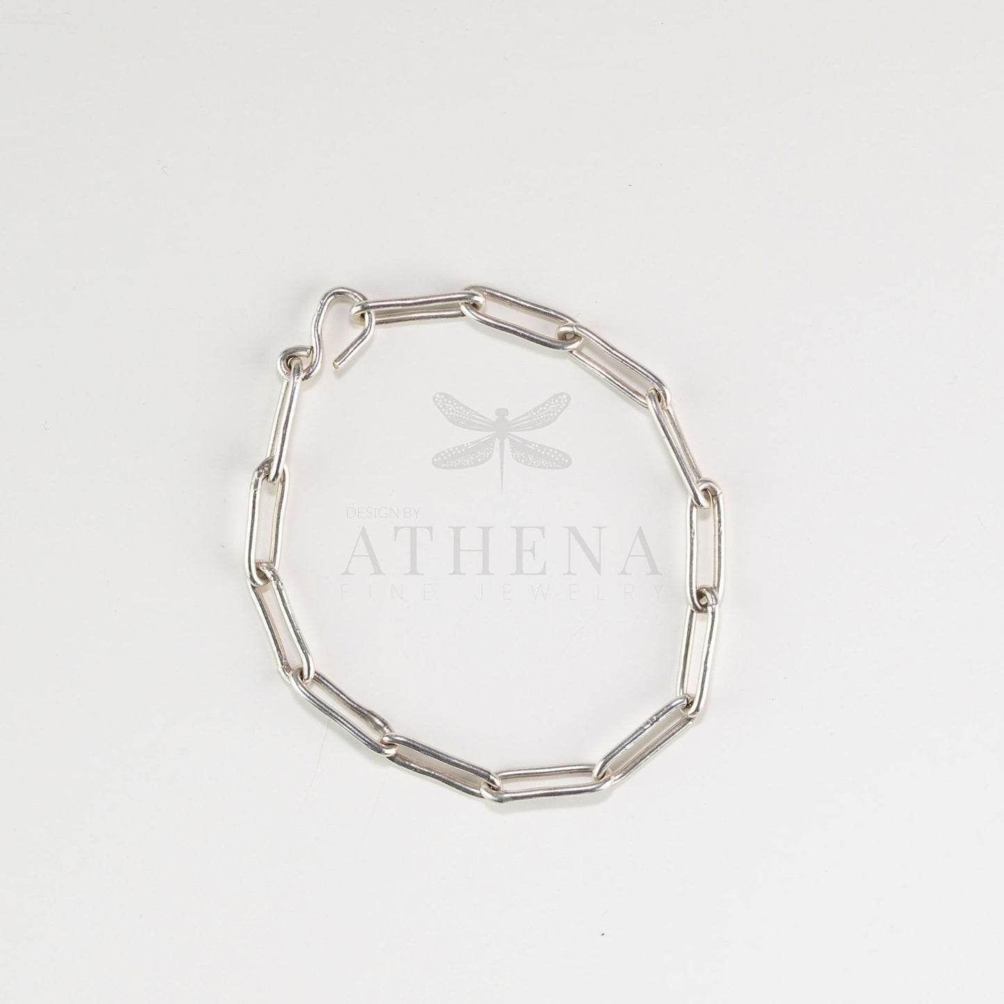 Athena’s Bold Link Anklet – Sterling Silver or 18K Yellow Gold | Handcrafted Paperclip Chain