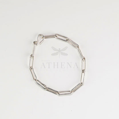 Athena’s Bold Link Anklet – Sterling Silver or 18K Yellow Gold | Handcrafted Paperclip Chain