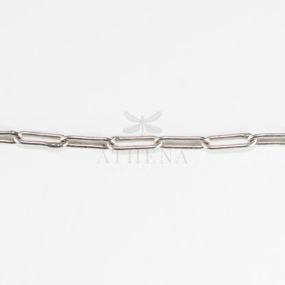 Athena’s Bold Link Anklet – Sterling Silver or 18K Yellow Gold | Handcrafted Paperclip Chain