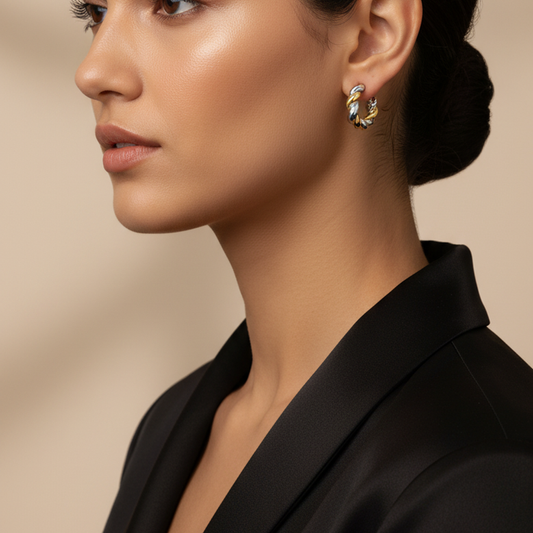 Twist & Shine C-Shape Earrings