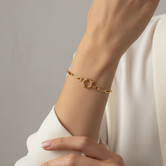 Vintage Edge O Chain Bracelet