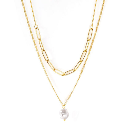 Double Chain Pearl Drop