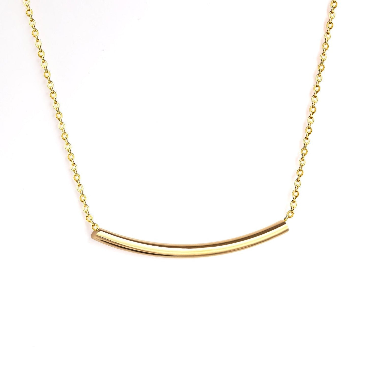 Curved Tube Pendant Choker