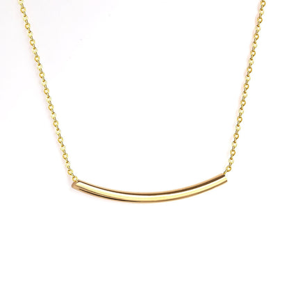 Curved Tube Pendant Choker