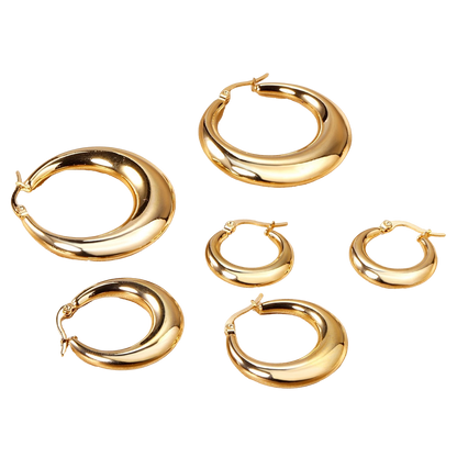 Minimalist Gold Circle Hoops