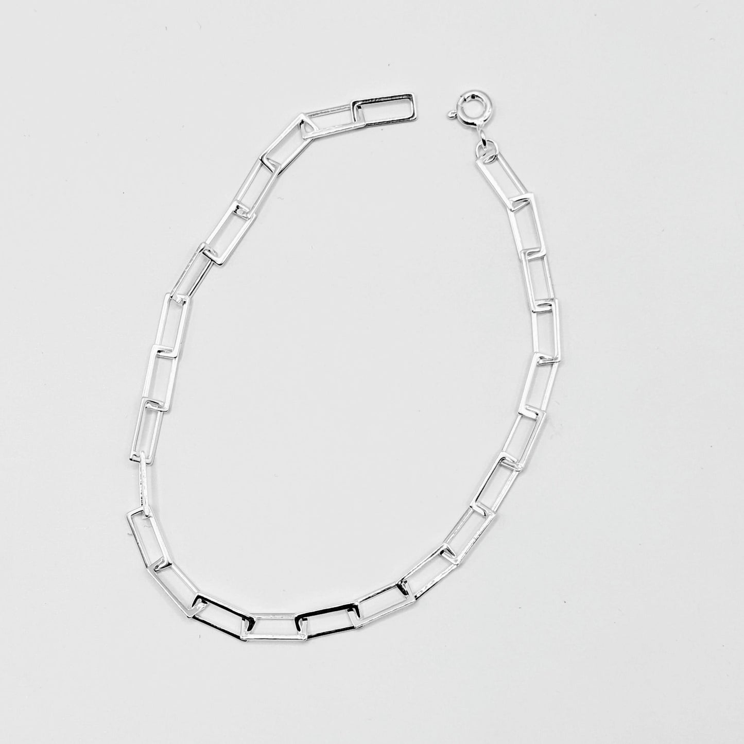 Lightweight Rectangle Link Bracelet