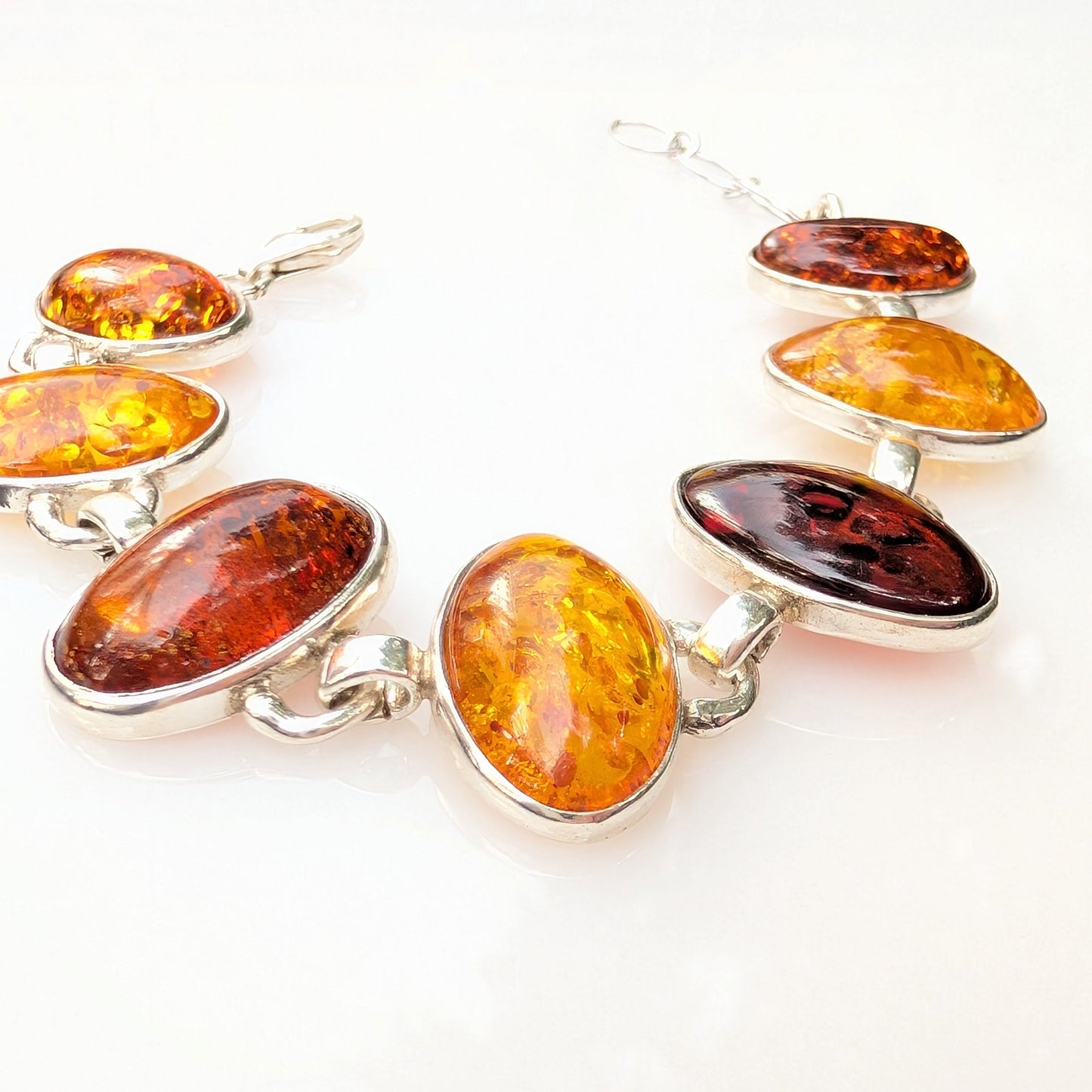 Helia’s Tears Bracelet | Sterling Silver Baltic Amber Bracelet | Tears of the Sun