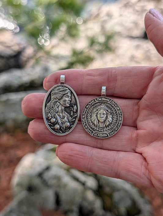 The Shield of Athena | Pendant | Made to Order | Sterling or Gold