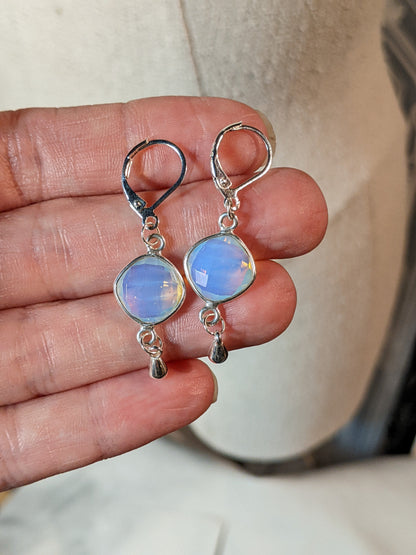Opalite Earrings in Sterling Silver – Effortless Elegance for the Modern Woman