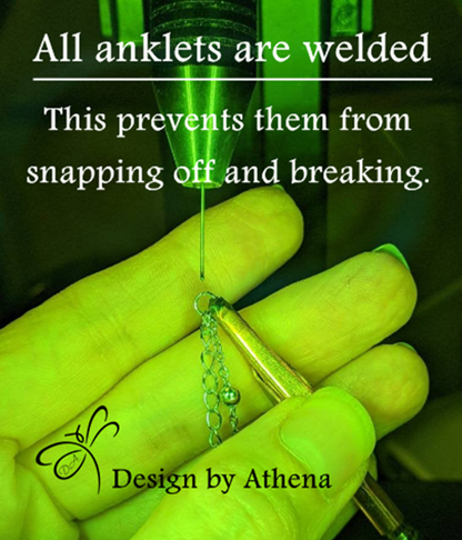 Layering Herringbone Anklet | Sterling Silver with Platinum Plating | Adjustable Fit | Timeless & Modern Jewelry